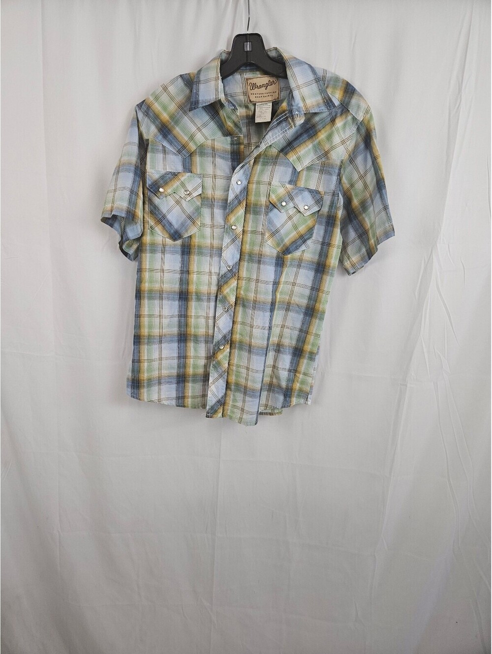 Wrangler Western Fashion Snap Shirt Men's Medium Plaid SS